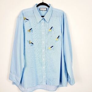 R.S.V.P. BY ACE LONG SLEEVE SHOE EMBROIDERED TOP